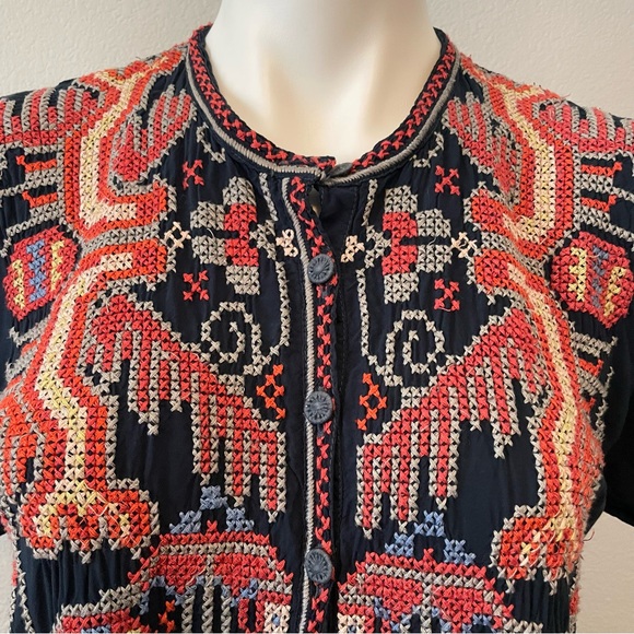 Johnny Was Biya Embroidered Mini Dress - Picture 4 of 6